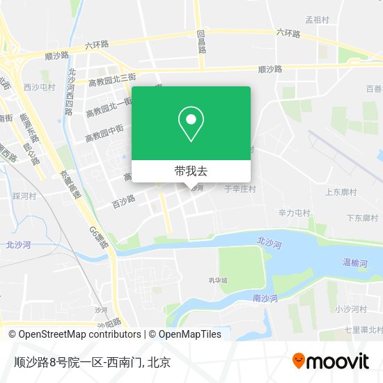 顺沙路8号院一区-西南门地图