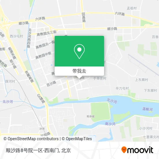顺沙路8号院一区-西南门地图