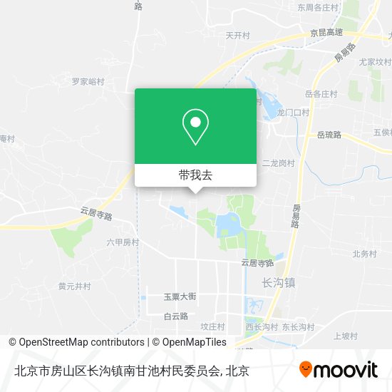 北京市房山区长沟镇南甘池村民委员会地图