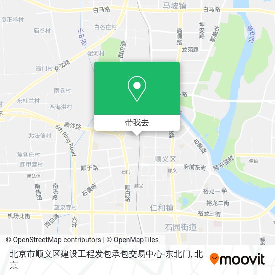 北京市顺义区建设工程发包承包交易中心-东北门地图