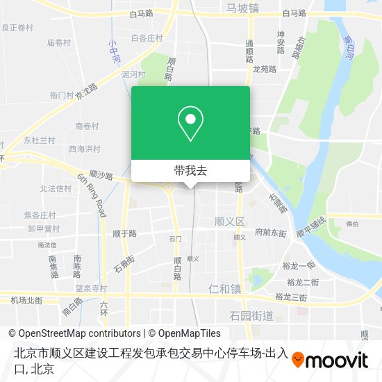北京市顺义区建设工程发包承包交易中心停车场-出入口地图