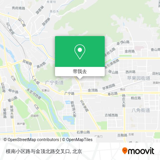 模南小区路与金顶北路交叉口地图