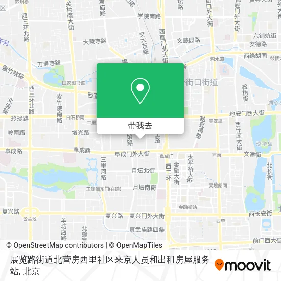 展览路街道北营房西里社区来京人员和出租房屋服务站地图