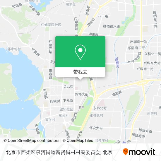 北京市怀柔区泉河街道新贤街村村民委员会地图