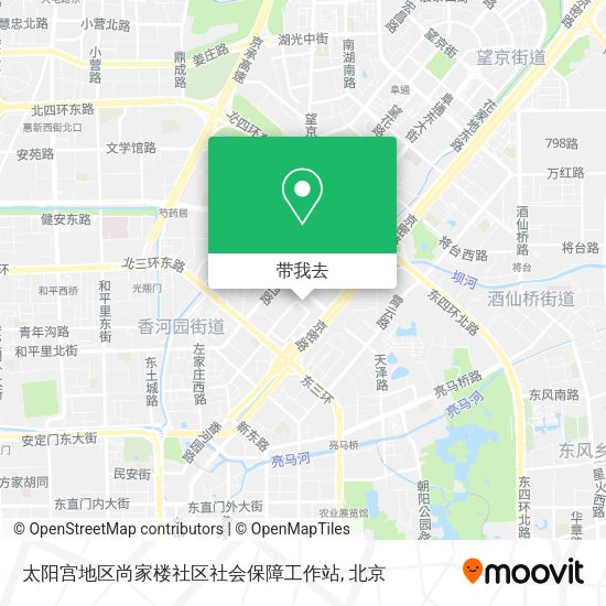 太阳宫地区尚家楼社区社会保障工作站地图