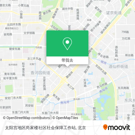 太阳宫地区尚家楼社区社会保障工作站地图