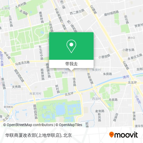 华联商厦改衣部(上地华联店)地图
