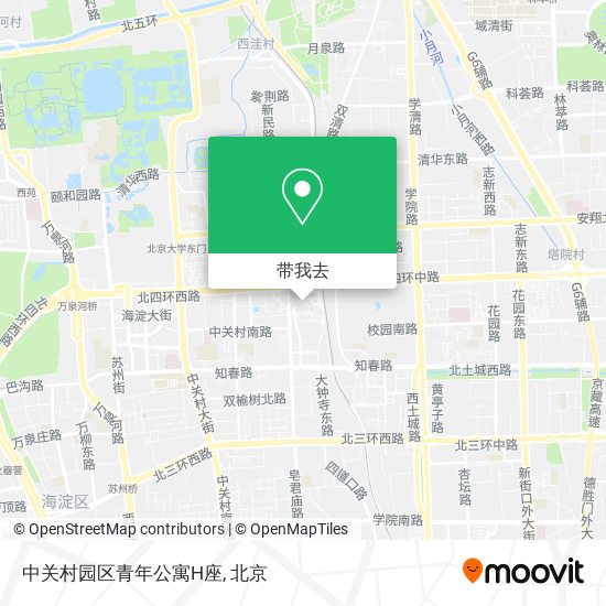 中关村园区青年公寓H座地图