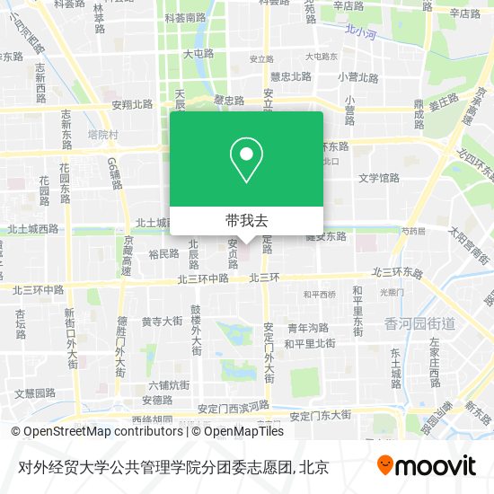 对外经贸大学公共管理学院分团委志愿团地图