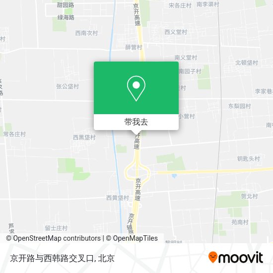 京开路与西韩路交叉口地图