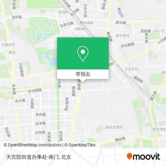 天宫院街道办事处-南门地图