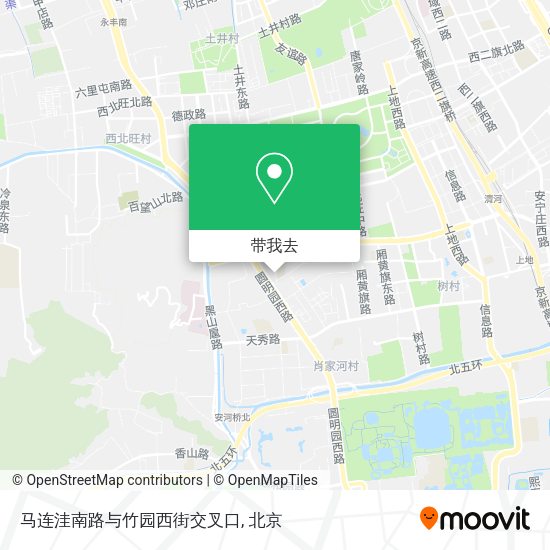 马连洼南路与竹园西街交叉口地图