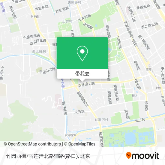 竹园西街/马连洼北路辅路(路口)地图