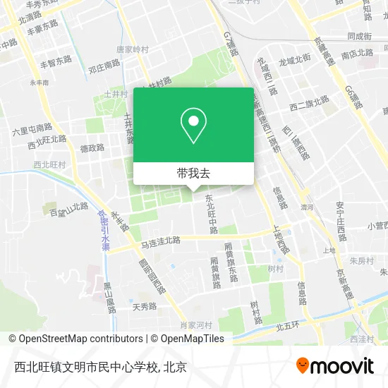西北旺镇文明市民中心学校地图