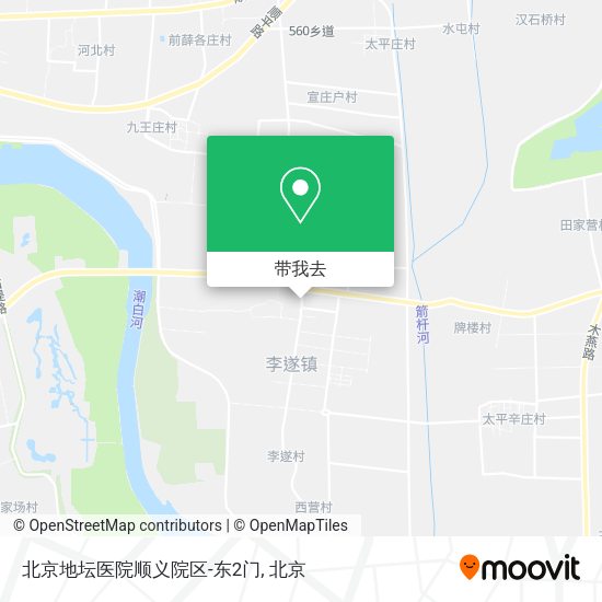 北京地坛医院顺义院区-东2门地图