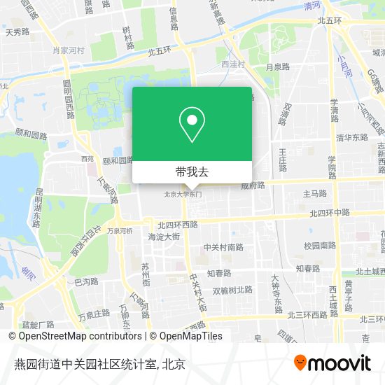 燕园街道中关园社区统计室地图