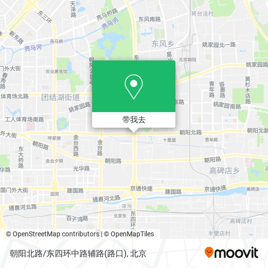 朝阳北路/东四环中路辅路(路口)地图