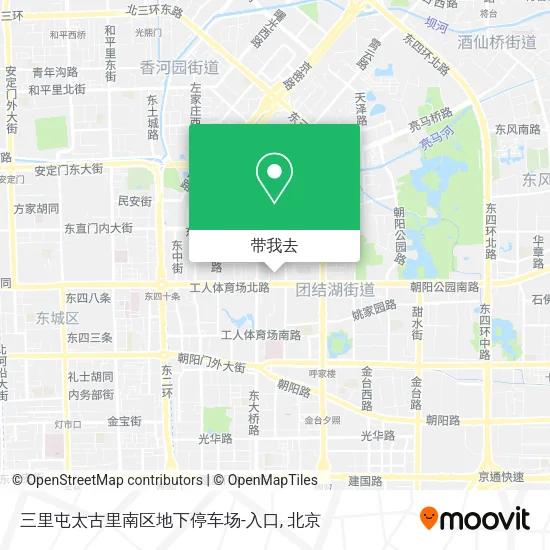 三里屯太古里南区地下停车场-入口地图