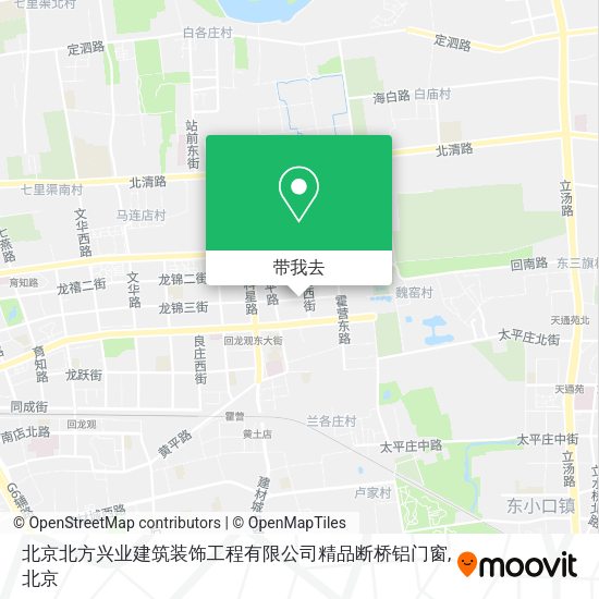 北京北方兴业建筑装饰工程有限公司精品断桥铝门窗地图