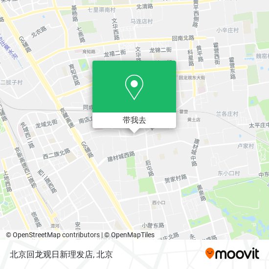 北京回龙观日新理发店地图