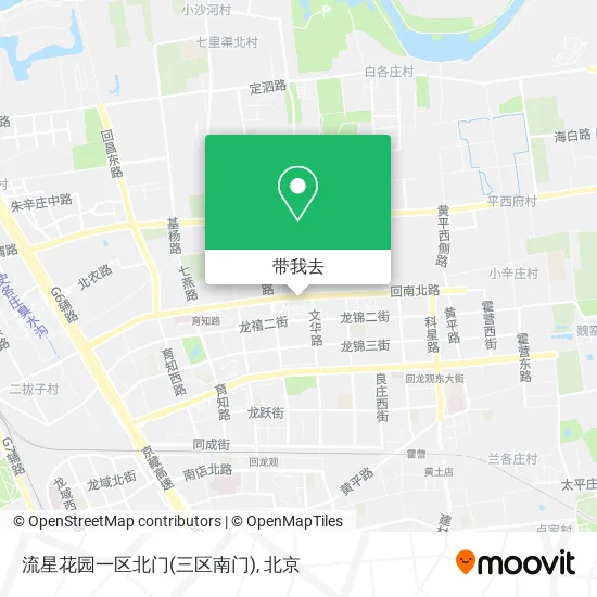 流星花园一区北门(三区南门)地图