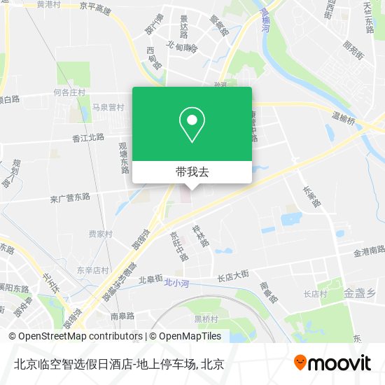 北京临空智选假日酒店-地上停车场地图