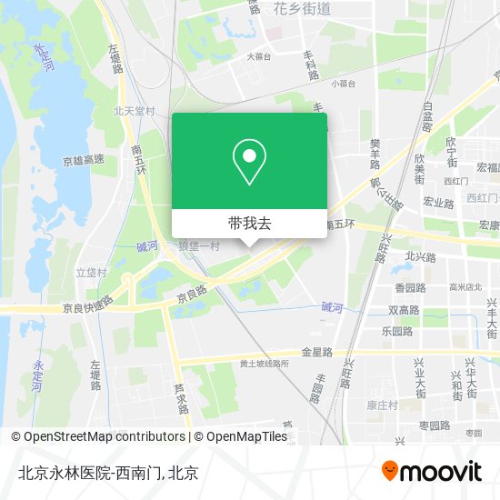 北京永林医院-西南门地图