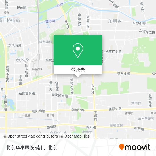 北京华泰医院-南门地图