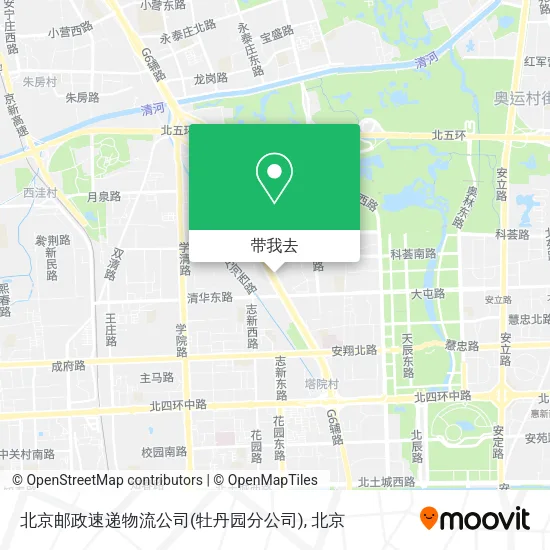 北京邮政速递物流公司(牡丹园分公司)地图