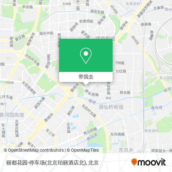 丽都花园-停车场(北京珀丽酒店北)地图