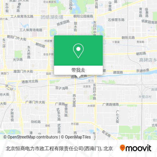 北京恒商电力市政工程有限责任公司(西南门)地图