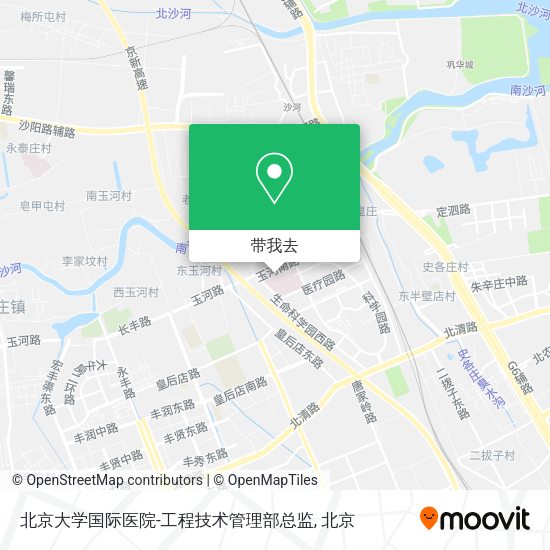 北京大学国际医院-工程技术管理部总监地图