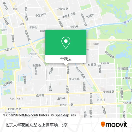 北京大华花园别墅地上停车场地图