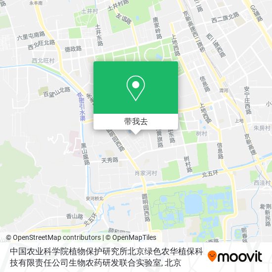 中国农业科学院植物保护研究所北京绿色农华植保科技有限责任公司生物农药研发联合实验室地图