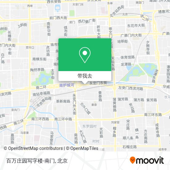 百万庄园写字楼-南门地图