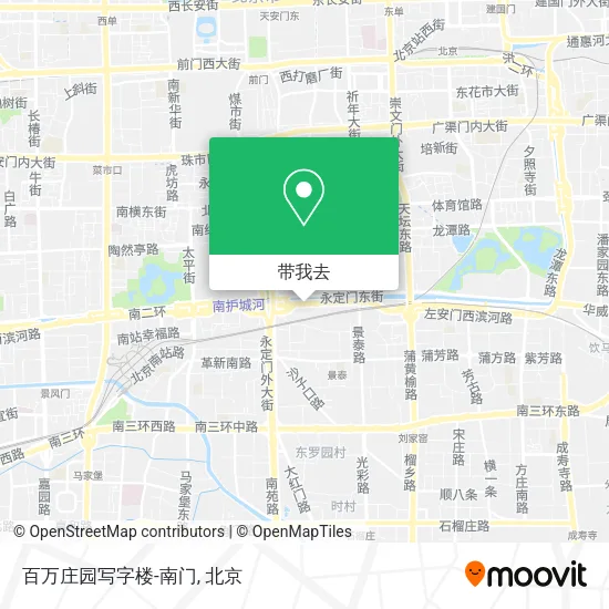 百万庄园写字楼-南门地图
