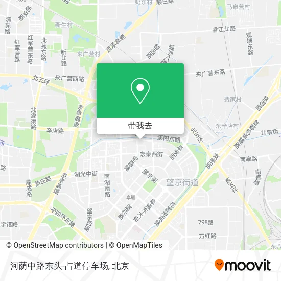 河荫中路东头-占道停车场地图