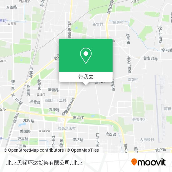 北京天赐环达货架有限公司地图