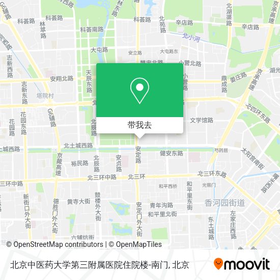 北京中医药大学第三附属医院住院楼-南门地图