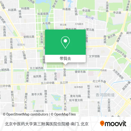 北京中医药大学第三附属医院住院楼-南门地图
