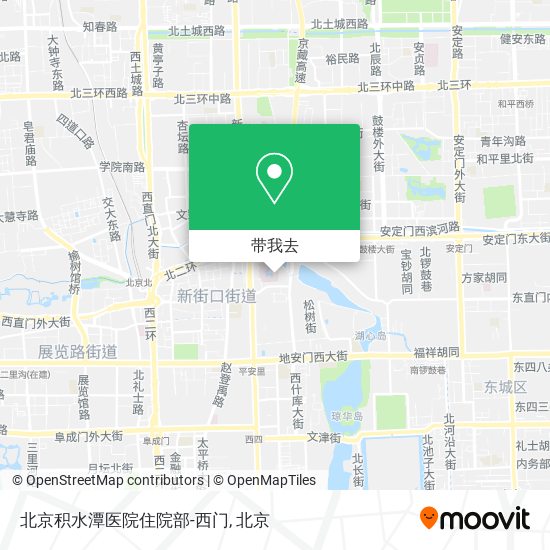 北京积水潭医院住院部-西门地图