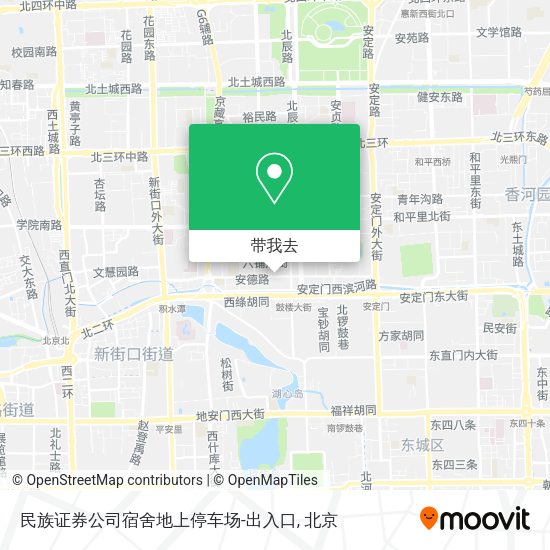 民族证券公司宿舍地上停车场-出入口地图
