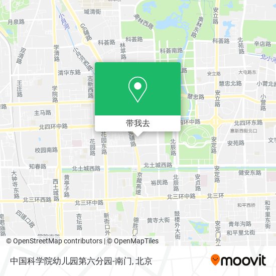 中国科学院幼儿园第六分园-南门地图