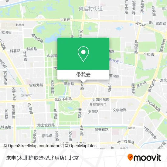 来电(木北护肤造型北辰店)地图