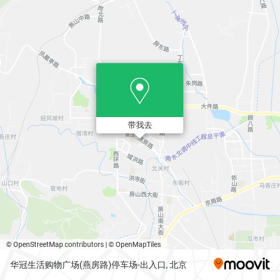 华冠生活购物广场(燕房路)停车场-出入口地图