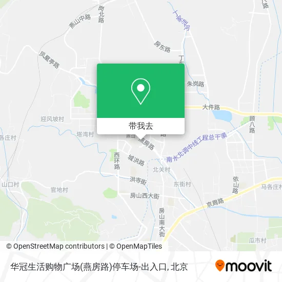 华冠生活购物广场(燕房路)停车场-出入口地图