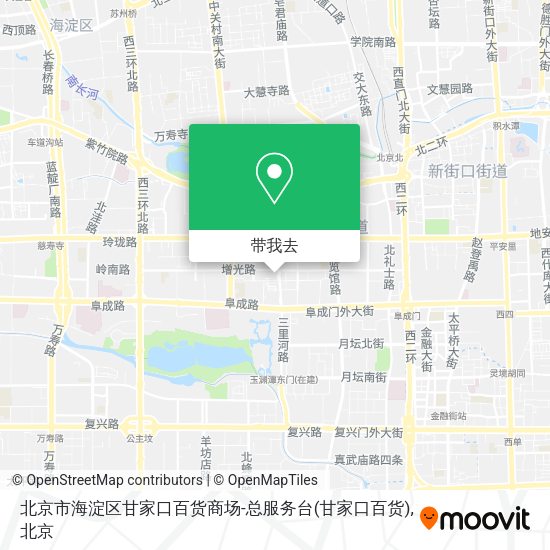 北京市海淀区甘家口百货商场-总服务台地图
