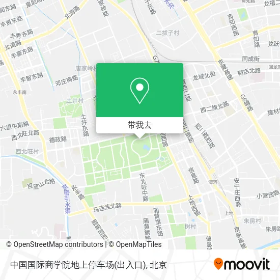 中国国际商学院地上停车场(出入口)地图