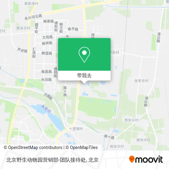 北京野生动物园营销部-团队接待处地图