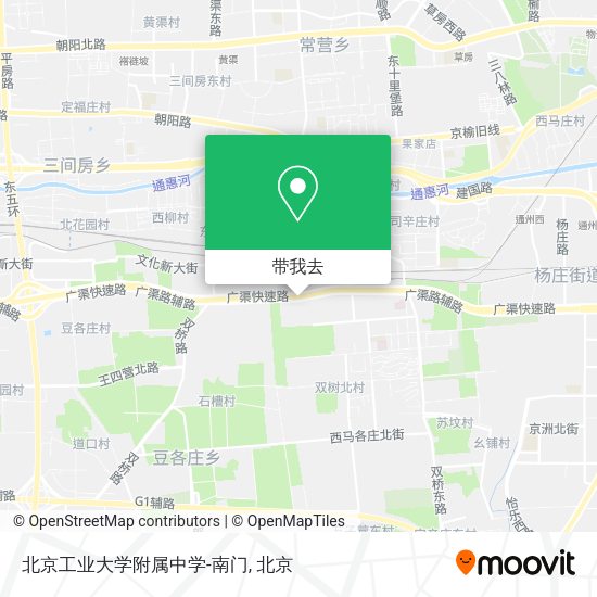 北京工业大学附属中学-南门地图